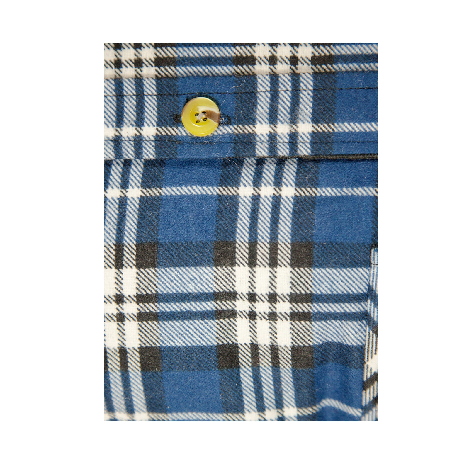 Men's Coats & Jackets: Jacksmith Quilted Flannelette Shirt Mens Jacket 100% Cotton Padded Warm Winter Flannel - Navy/Light Blue - XL