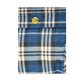 Men's Coats & Jackets: Jacksmith Quilted Flannelette Shirt Mens Jacket 100% Cotton Padded Warm Winter Flannel - Navy/Light Blue - XXL