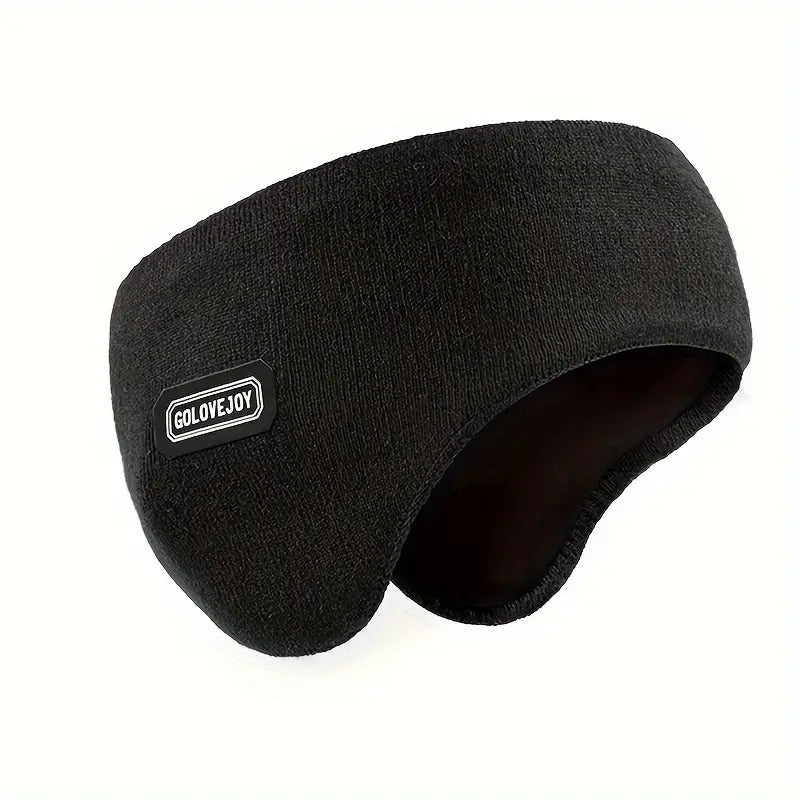 Men's Hats & Caps: Warm Mens Winter Earmuffs Ear Cover Protection Running Headband in Black