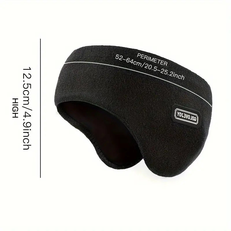Men's Hats & Caps: Warm Mens Winter Earmuffs Ear Cover Protection Running Headband in Black