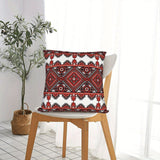 Pillowcases: Ukrainian Square Cushion Pillow Cover  Traditional Print Folk w/ Zipper (45x45cm)