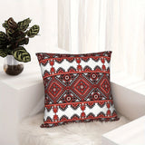 Pillowcases: Ukrainian Square Cushion Pillow Cover  Traditional Print Folk w/ Zipper (45x45cm)