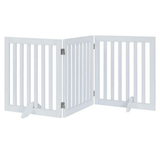 Cat & Dog Flaps: Three Panel Freestanding Dog Gate, White