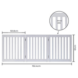 Cat & Dog Flaps: Three Panel Freestanding Dog Gate, White