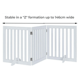 Cat & Dog Flaps: Three Panel Freestanding Dog Gate, White