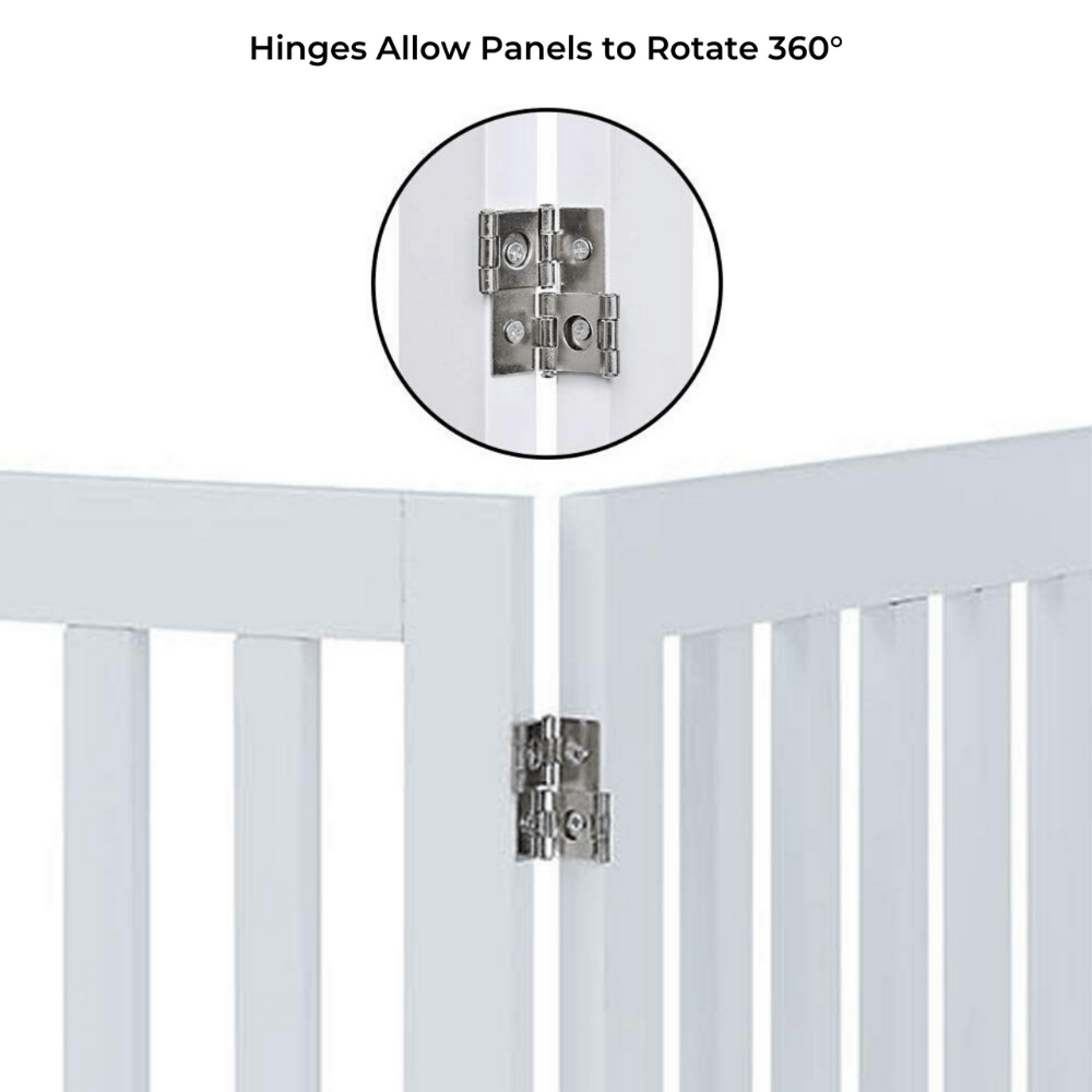 Cat & Dog Flaps: Three Panel Freestanding Dog Gate, White