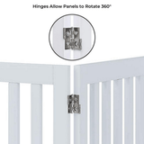Cat & Dog Flaps: Three Panel Freestanding Dog Gate, White