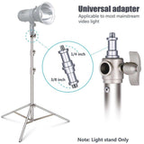 1Pcs Hridz 260cm Stainless Steel Heavy Duty with 1/4" to 3/8" adapter for Studio Softbox, Monolight and Other Photographic Equipment - 1-Stand