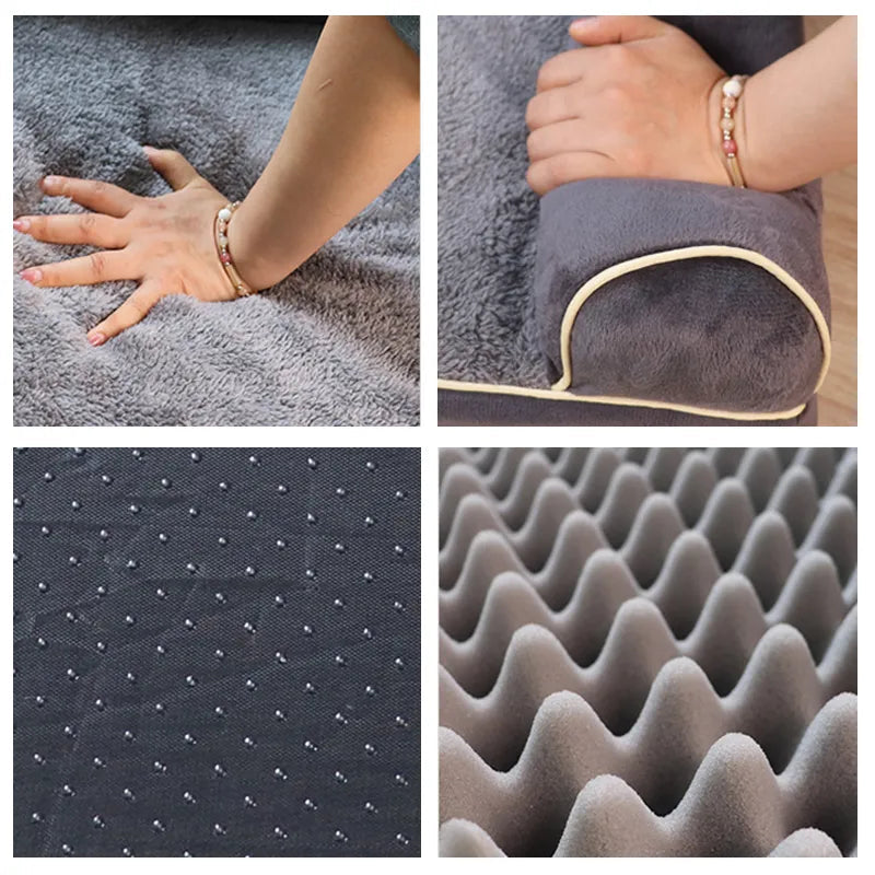 XL Size PawfectFriend Orthopedic Dog Bed 3-Side Comfort Bolster Padded Calming Mattress Bed with Removable Cover