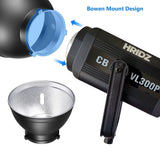Hridz 300W COB Video Light LED Ultra Bright VL300 Bi-Color COB 2800-6800K Bowens