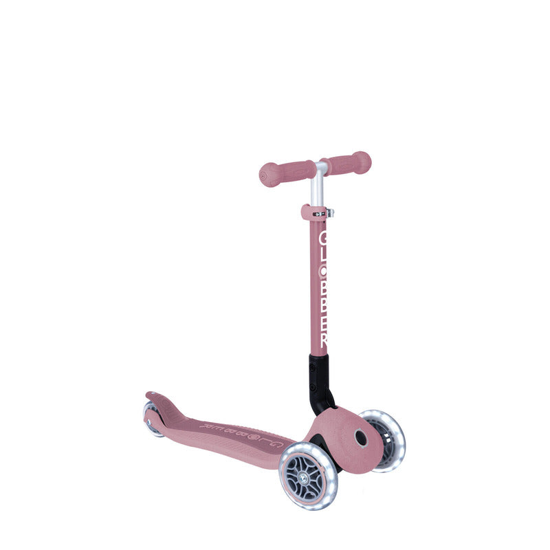 Bicycles: Globber ECOLOGIC JUNIOR Foldable Scooter Lights - Berry