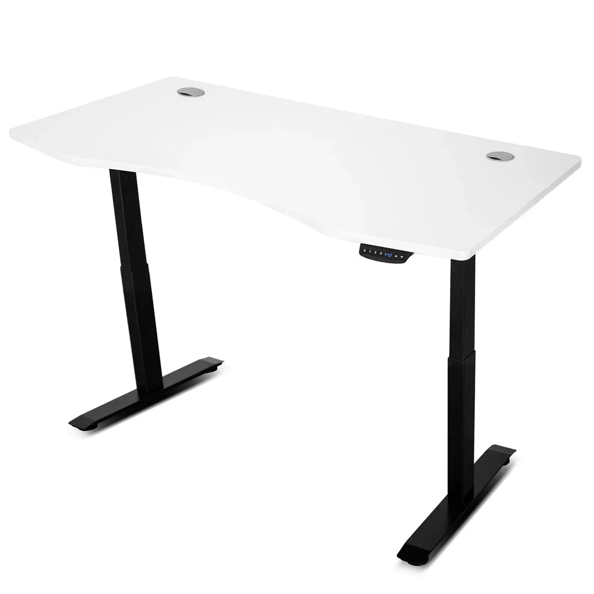 Lifespan Fitness V-FOLD Treadmill with ErgoDesk Automatic Standing Desk 1500mm in White/Black
