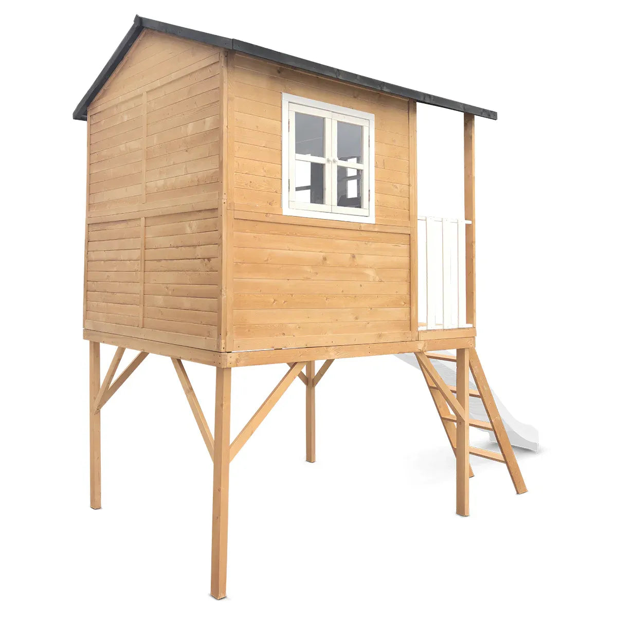 Lifespan Kids Burleigh Cubby House with 2.2m Slide (White)