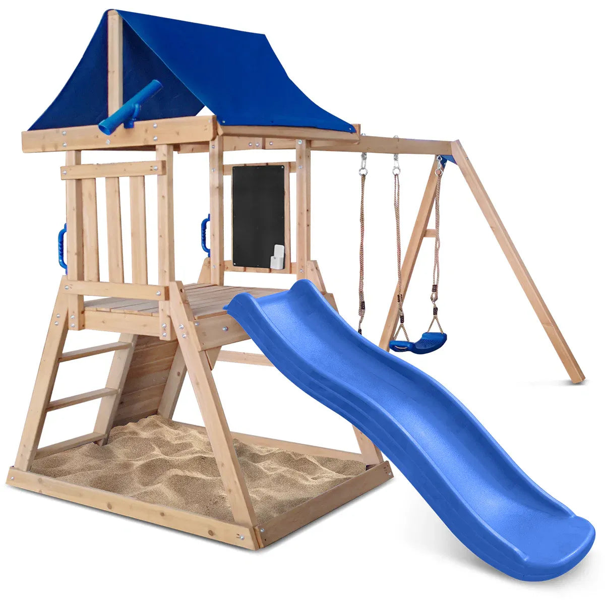 Lifespan Kids Hazelbrook Swing Set & Play Centre with 1.8m Slide (Blue)