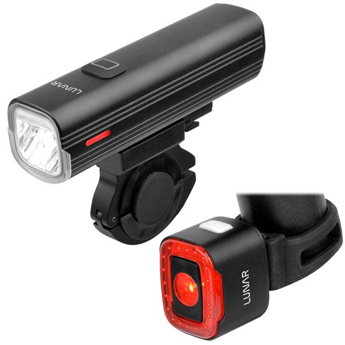 Bicycle Parts: *LUNAR Light Set - ASTRO 1000 Combo - 1000 Lumen Front - 70 Lumen Rear - USB-C