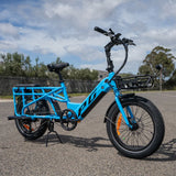 Progear Bikes E-Moover Cargo Bike + Transporter Kit - Electric Blue