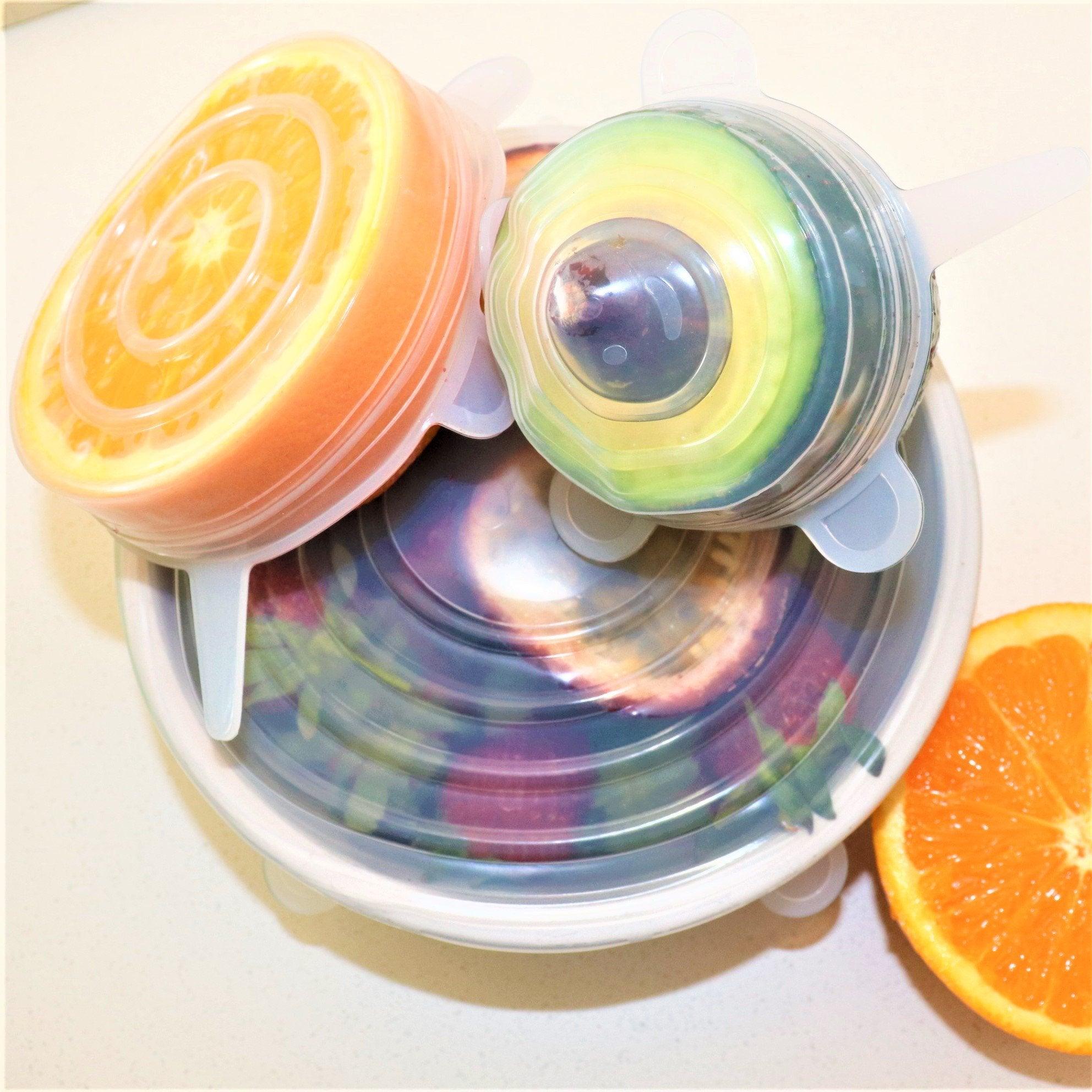 Food Storage: Food Grade Silicone Stretch Lids: Your Ultimate Reusable Food Covers - set of 7 (Test)