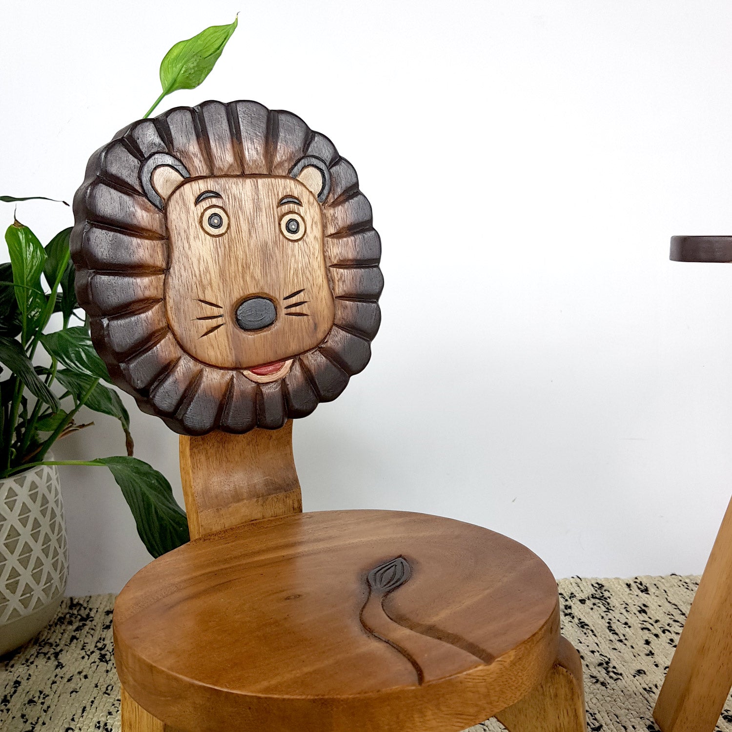 Kid's Tables, Chairs & Seats: Kids Wooden Chair Lion