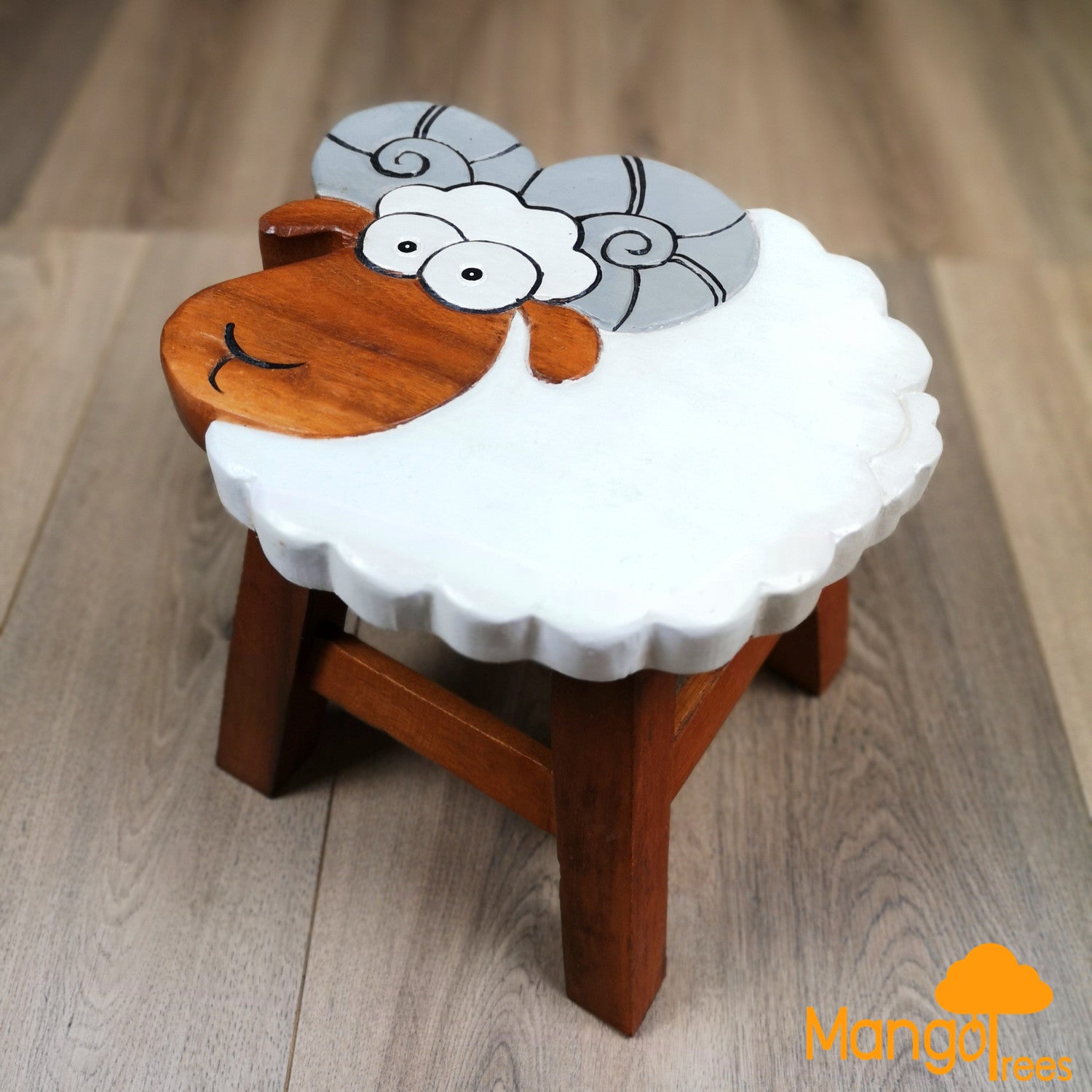 Table & Bar Stools: Kids Wooden Stool Ram