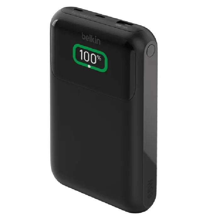 Belkin BoostCharge Pro 65W Laptop Power Bank 20K with 3 Port- Black