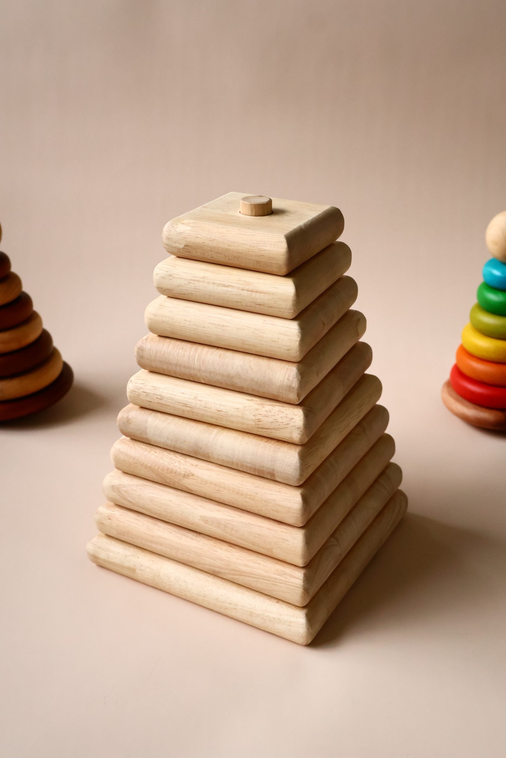 Activity Toys: Natural Square Stacker