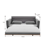 Sofas & Sofa Beds: SHASA 2 Seater Pull-out Sofa bed Grey celadon
