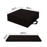 Gymnastics: Folding Exercise Floor Mat Dance Yoga Gymnastics Training Home Judo Pilates Gym - Black