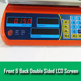 Kitchen Scales: Kitchen Scale Digital Commercial Postal Shop Electronic Weight Scales Food 40KG - orange