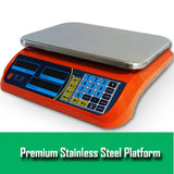 Kitchen Scales: Kitchen Scale Digital Commercial Postal Shop Electronic Weight Scales Food 40KG - orange