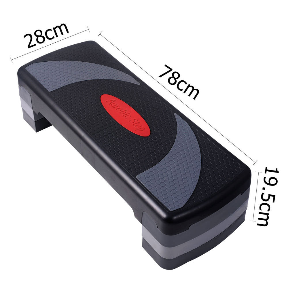 Gym & Training Step: 3 Levels Aerobic Workout Home Gym 4 Block Bench Step Stepper