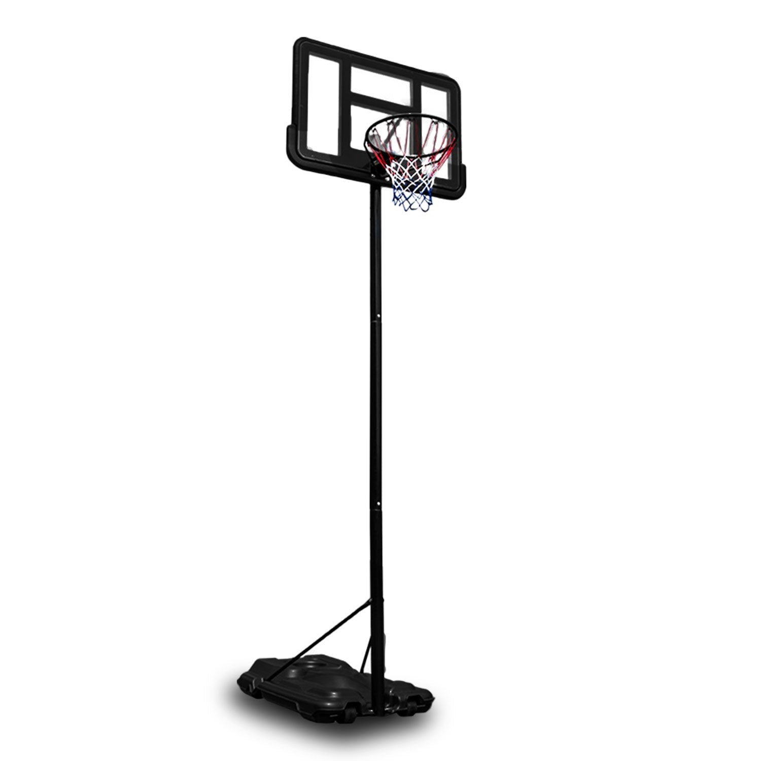 Basketball & Basketball Accessories: Basketball Hoop Stand System Portable Adjustable Height Ring Backboard Net Rim