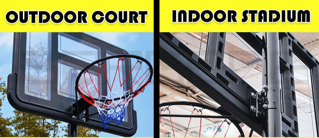 Basketball & Basketball Accessories: Basketball Hoop Stand System Portable Adjustable Height Ring Backboard Net Rim