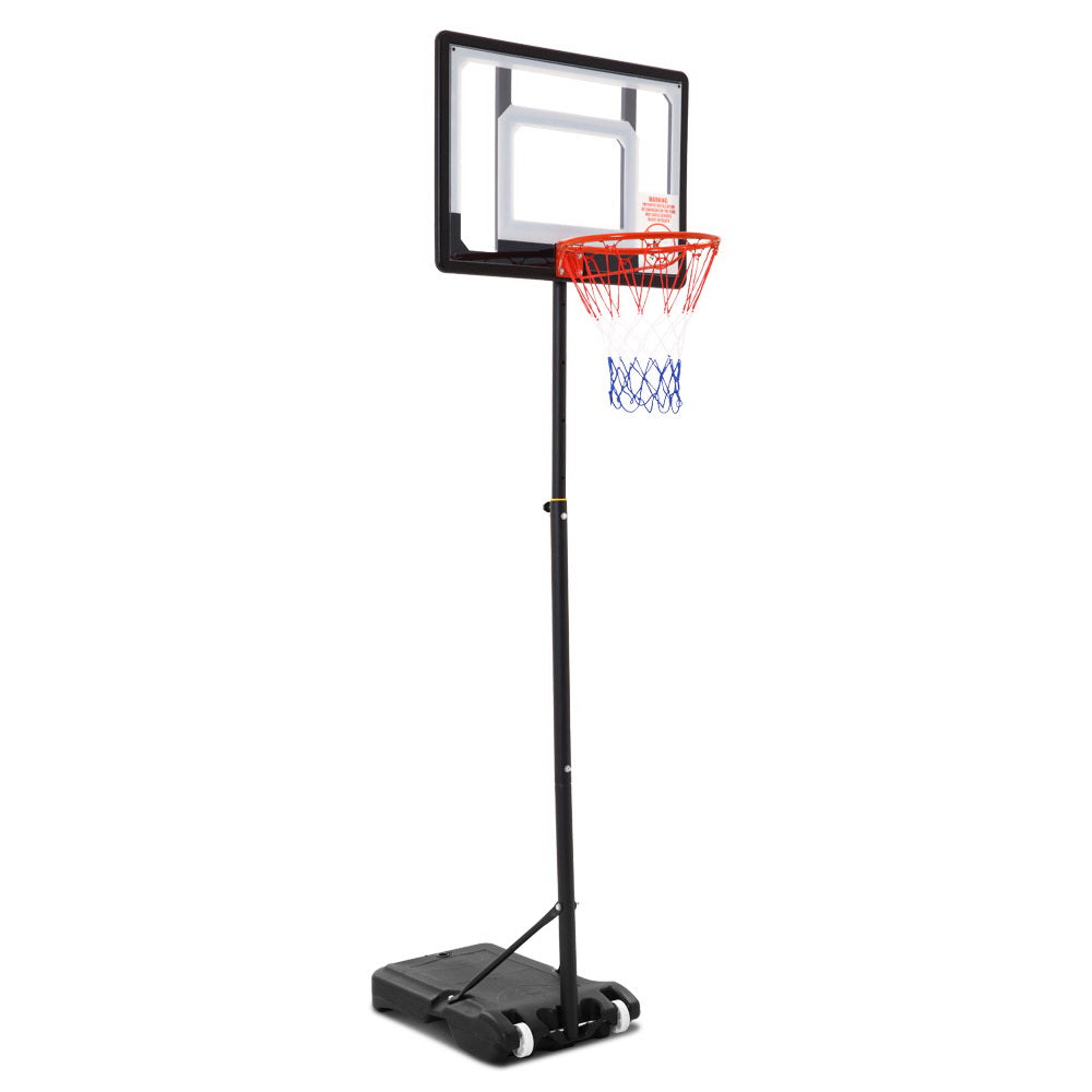 Basketball & Basketball Accessories: Adjustable Portable Height Kids Basketball Stand System Net Rim Ring Hoop Set