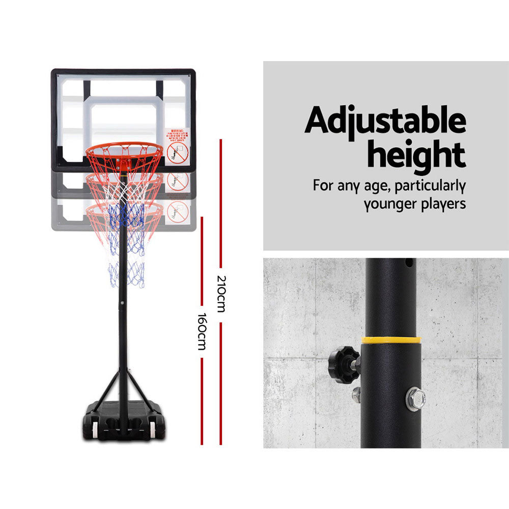 Basketball & Basketball Accessories: Adjustable Portable Height Kids Basketball Stand System Net Rim Ring Hoop Set