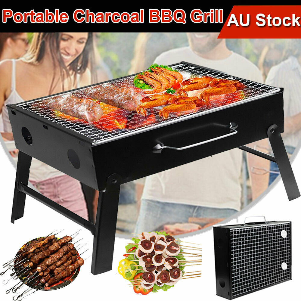 BBQ Tools: Outdoor Camping Portable & Foldable Charcoal BBQ Grill Hibachi Picnic Barbecue