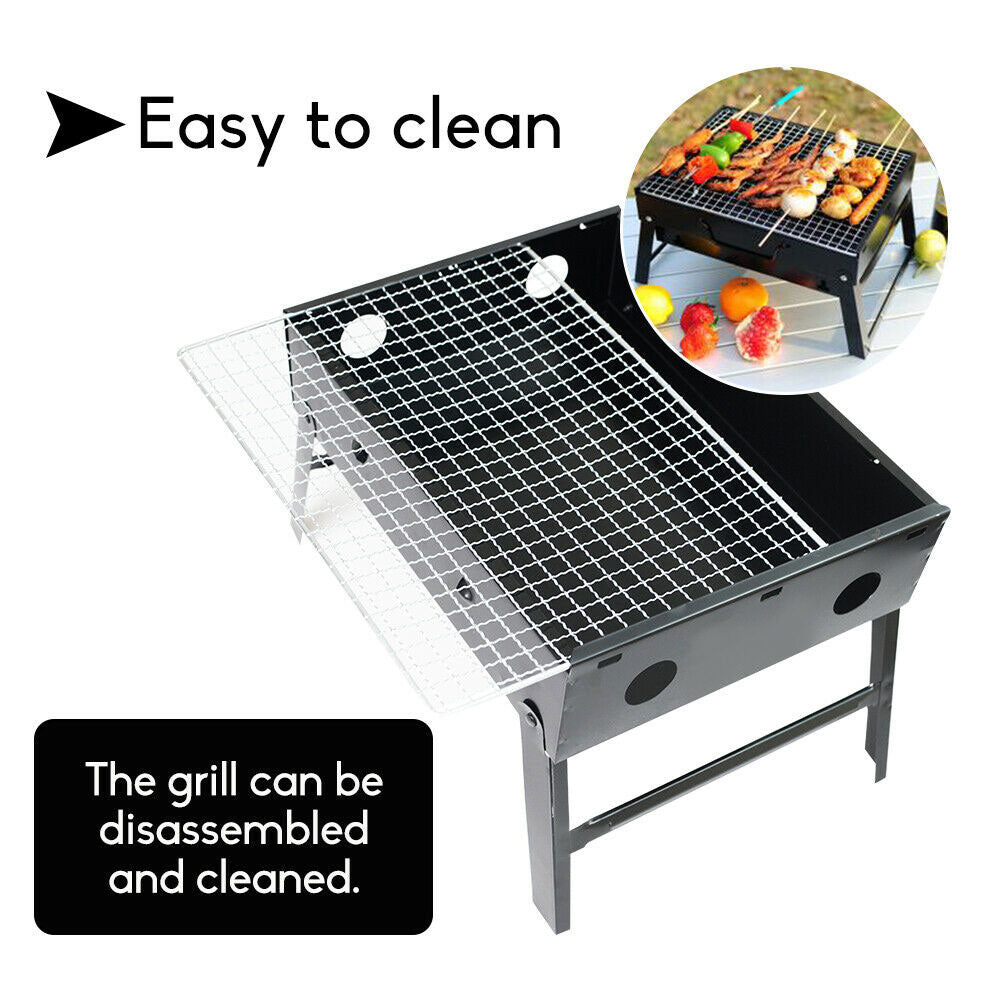 BBQ Tools: Outdoor Camping Portable & Foldable Charcoal BBQ Grill Hibachi Picnic Barbecue