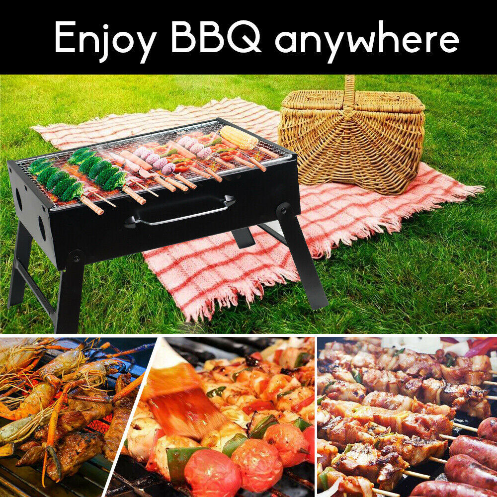 BBQ Tools: Outdoor Camping Portable & Foldable Charcoal BBQ Grill Hibachi Picnic Barbecue