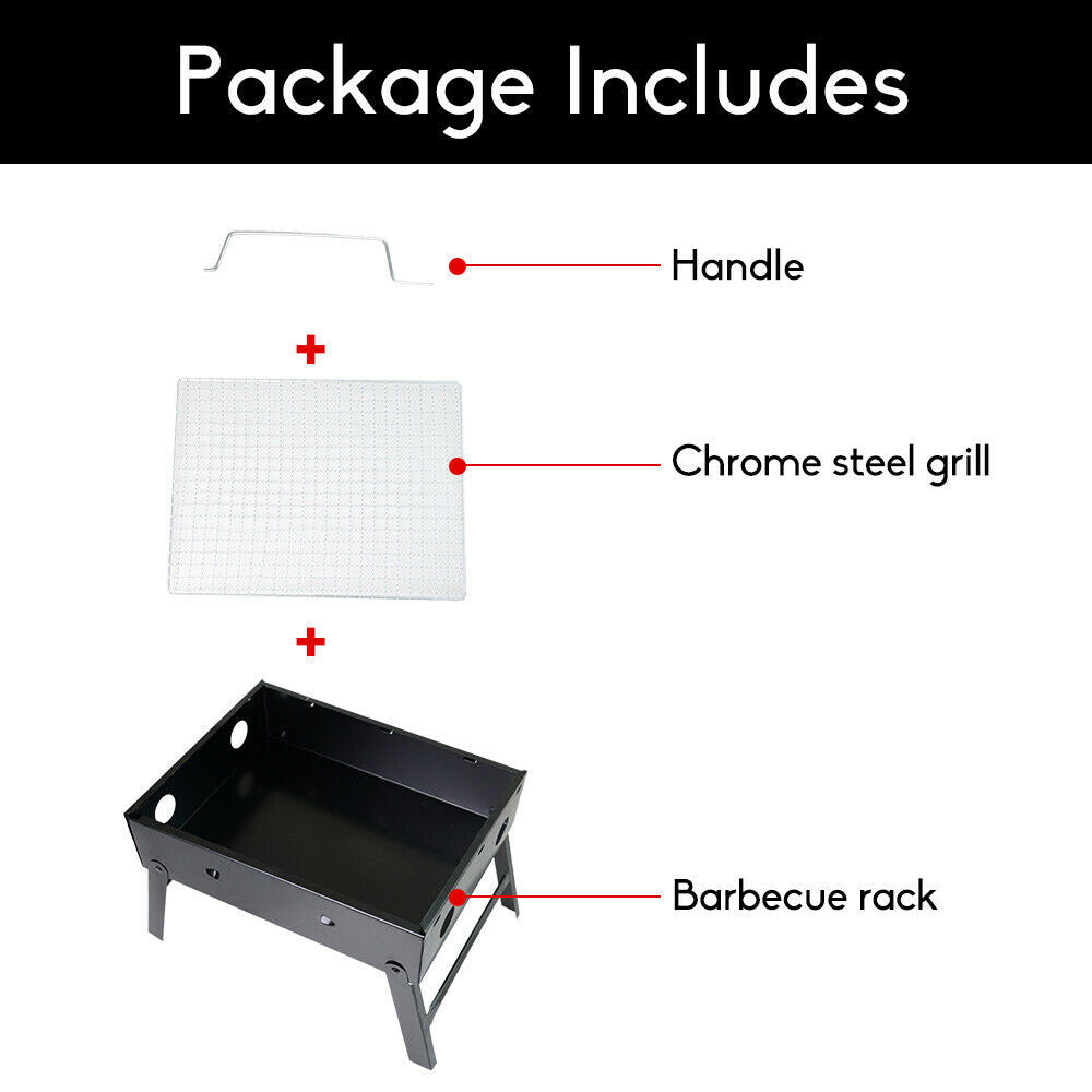 BBQ Tools: Outdoor Camping Portable & Foldable Charcoal BBQ Grill Hibachi Picnic Barbecue