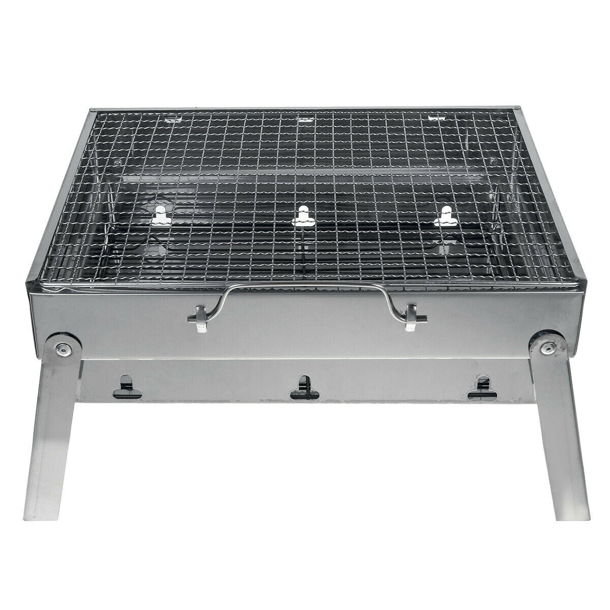 BBQ Tools: Portable Stainless Steel BBQ Charcoal Wood Outdoor Barbecue Grill Camping Picnic