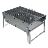 BBQ Tools: Portable Stainless Steel BBQ Charcoal Wood Outdoor Barbecue Grill Camping Picnic