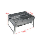 BBQ Tools: Portable Stainless Steel BBQ Charcoal Wood Outdoor Barbecue Grill Camping Picnic