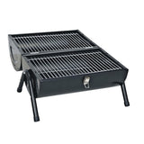 BBQ Tools: Stainless Steel BBQ Barrel Charcoal Smoker Portable Foldable Barbecue Camping Black