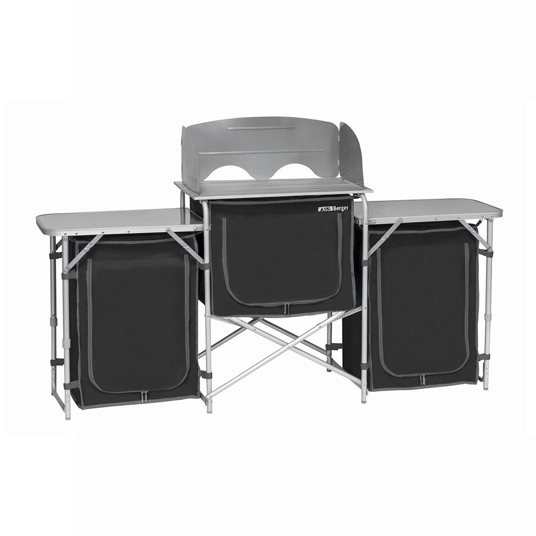 Awnings: Deluxe Aluminium Foldable Camping Kitchen Picnic Cupboard Bench Table Windshield