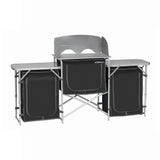 Awnings: Deluxe Aluminium Foldable Camping Kitchen Picnic Cupboard Bench Table Windshield