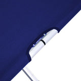 Camp Furniture: Camping Bed Folding Stretcher Light Weight w/ Carry Bag Camp Portable - blue