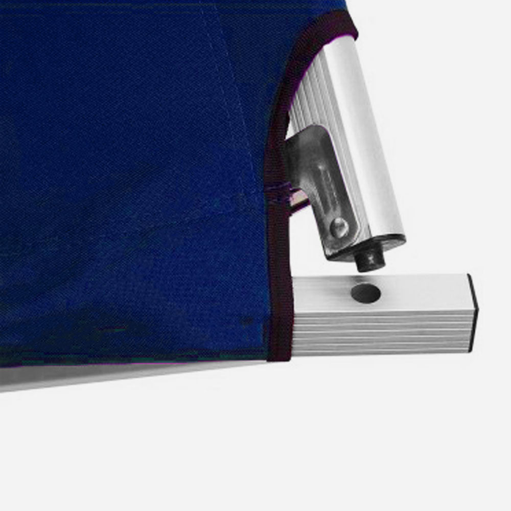 Camp Furniture: Camping Bed Folding Stretcher Light Weight w/ Carry Bag Camp Portable - blue