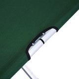 Camp Furniture: Camping Bed Folding Stretcher Light Weight w/ Carry Bag Camp Portable - green