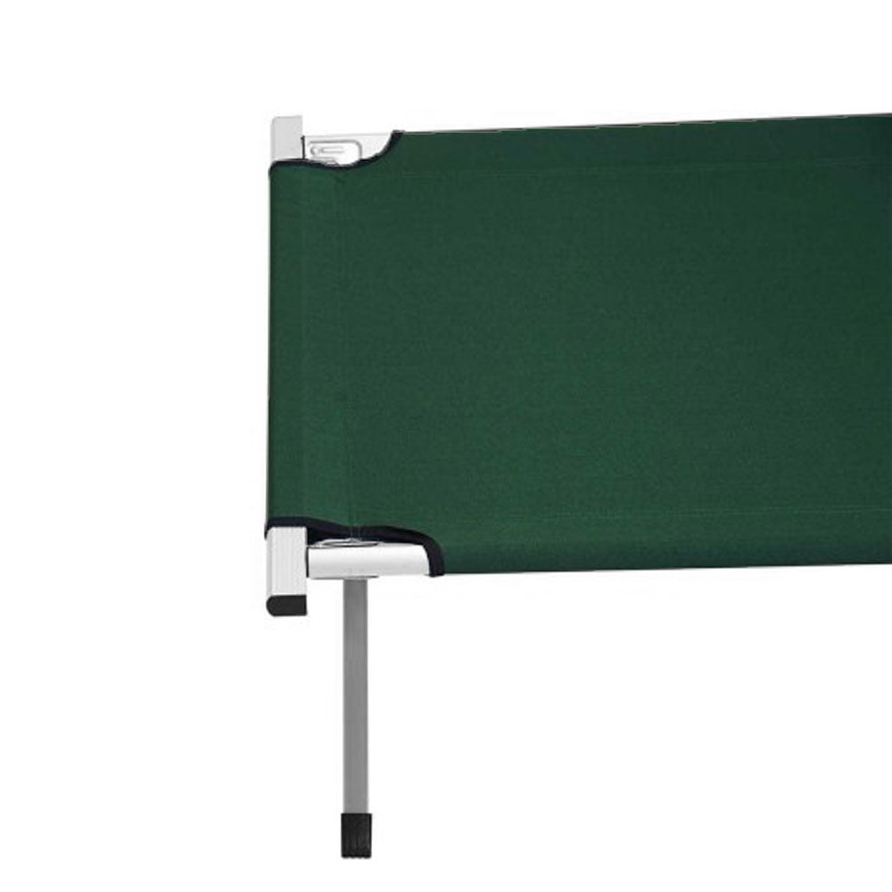 Camp Furniture: Camping Bed Folding Stretcher Light Weight w/ Carry Bag Camp Portable - green