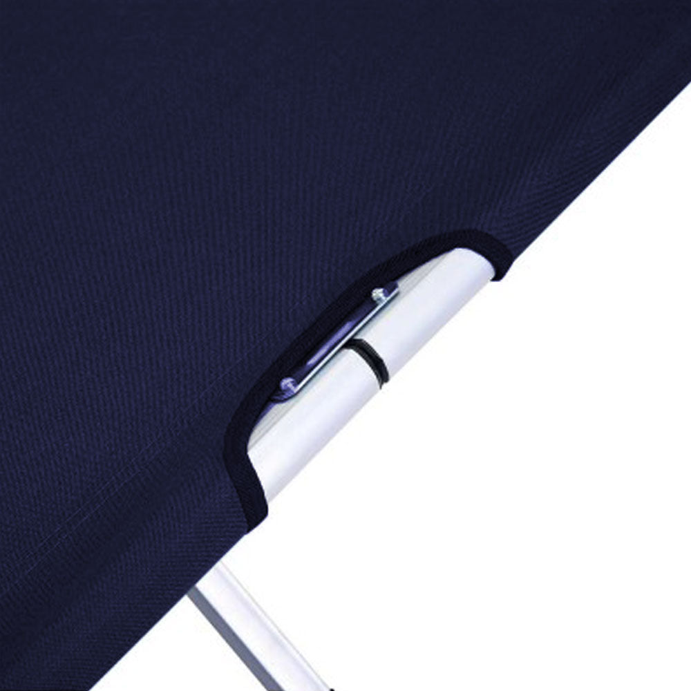 Golf Accessories: Camping Bed Folding Stretcher Light Weight w/ Carry Bag Camp Portable - navy