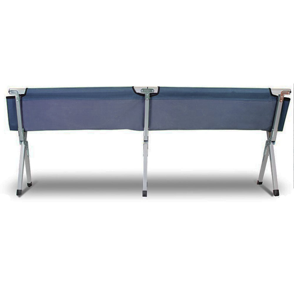 Golf Accessories: Camping Bed Folding Stretcher Light Weight w/ Carry Bag Camp Portable - navy